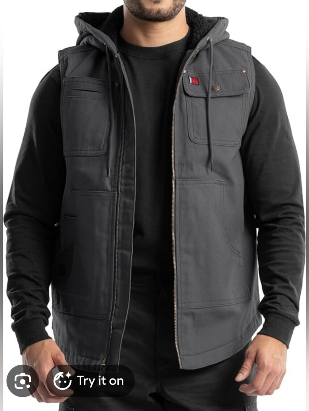 Wrangler Men's Padded Vest with Hood size XL
